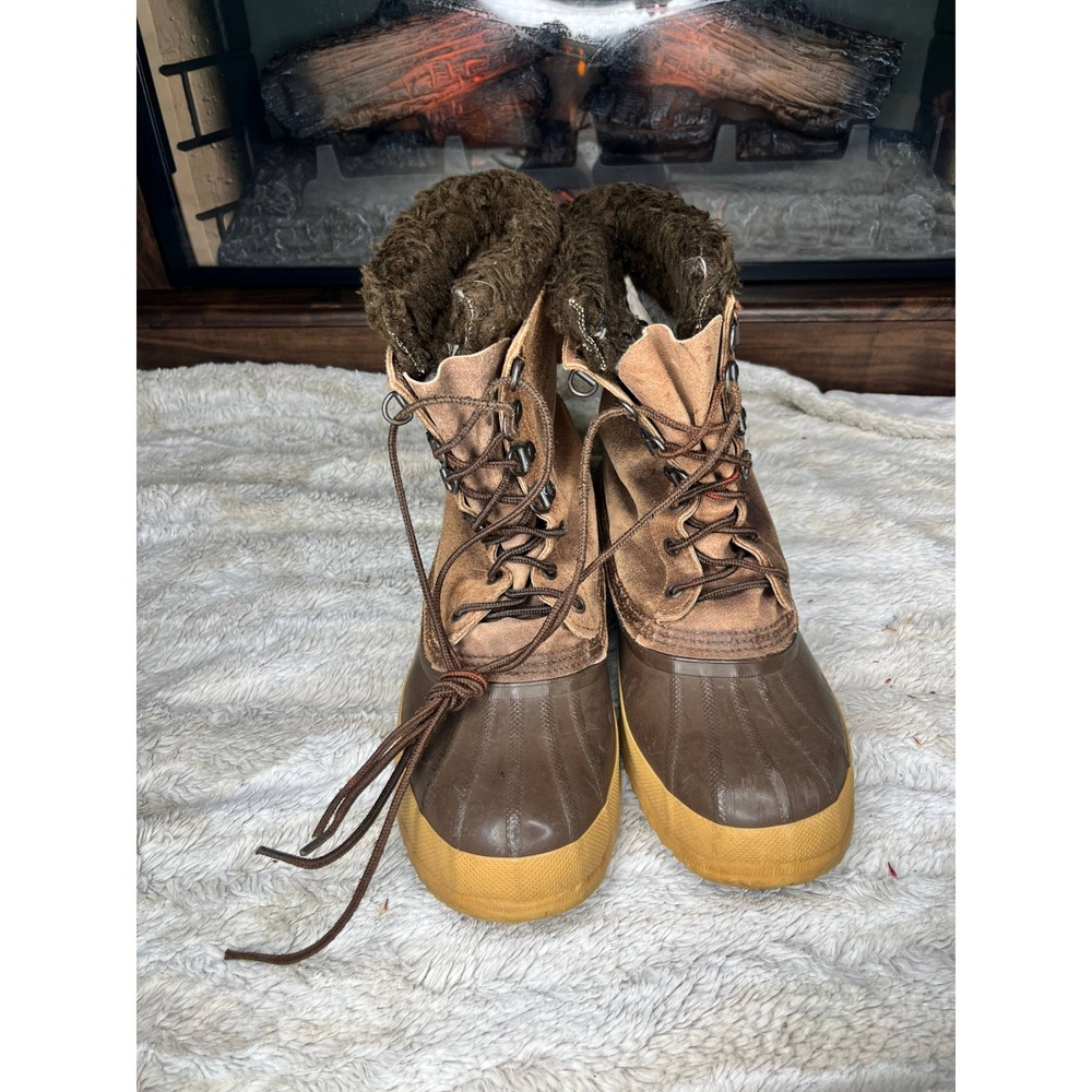 Sorel Snow Boots Duck Boots‎ Winter Boots Wool Lined Brown Tan Size 9